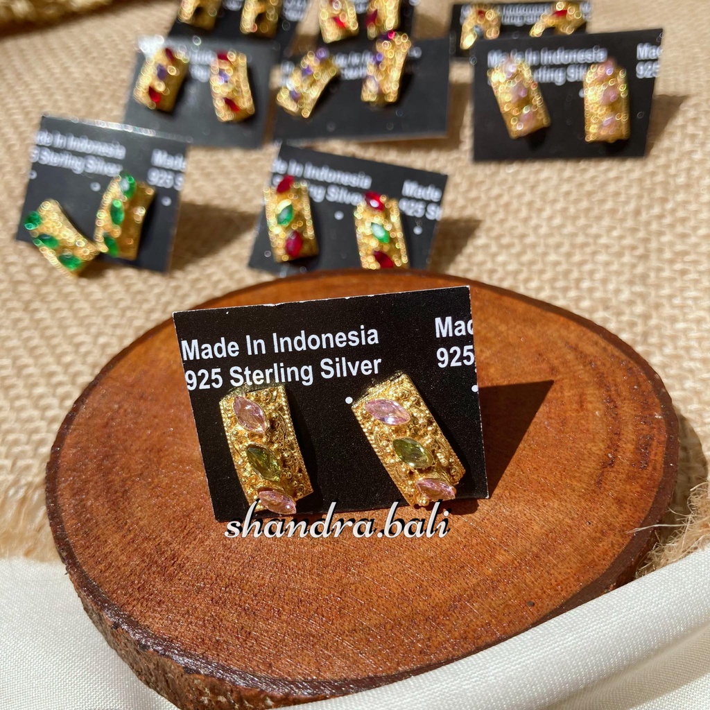 Sumpel / Anting Alpaka Tusuk Skrup Eri Perhiasan Kebaya Baju Adat Bali
