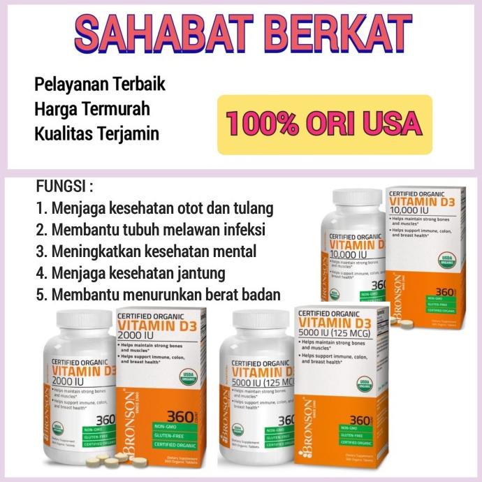 Bronson Vitamin D3 2000 5000 10000 iu 2000iu 5000iu 10000iu 360