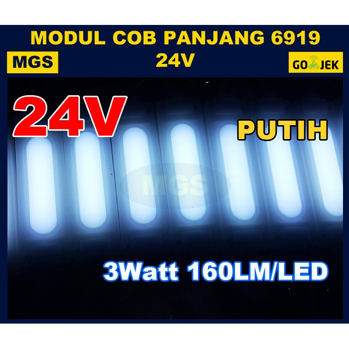 100Pcs Modul 6919 COB Panjang 24v - Putih