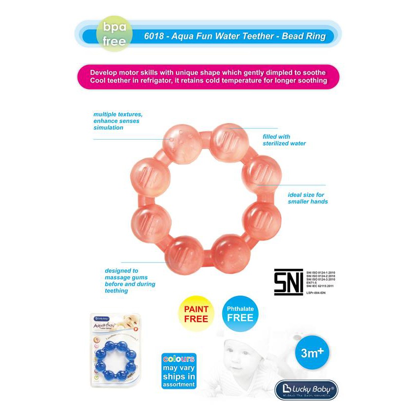 Water Teether Beads Ring ( LB 6018) gigitan bayi