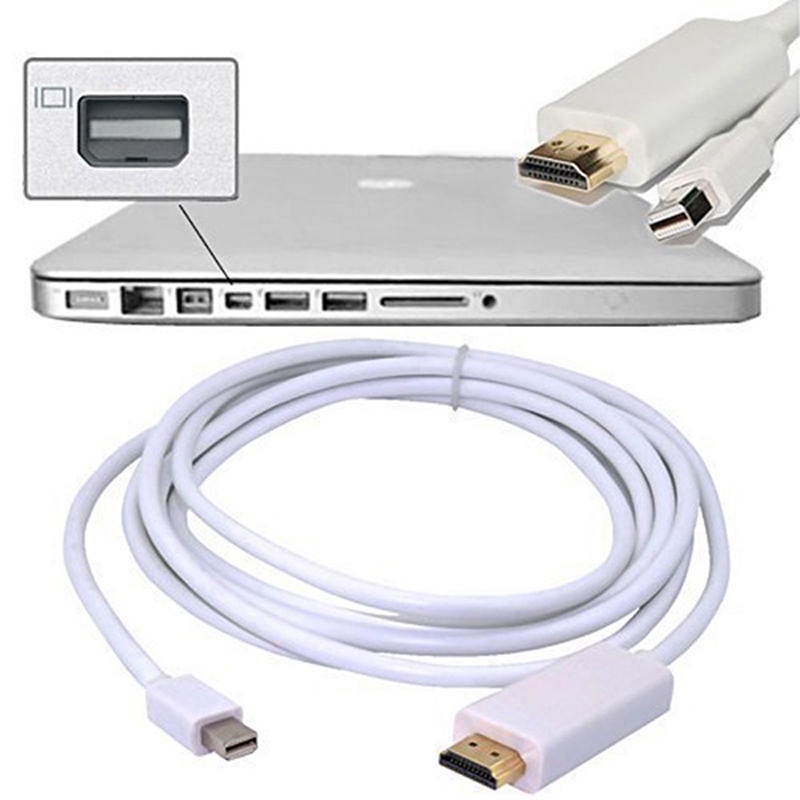 (LUCKID) Kabel Adapter Mini Display Port Ke HDMI TV AV HDTV Untuk MAC Macbook