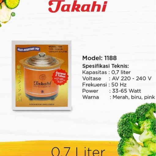 Takahi Slow Cooker 0,7 liter - 1188 A