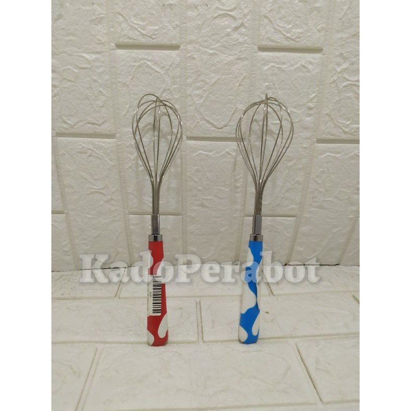 kocokan telur stainless 26 cm motif sapi - kocokan bakery - mixer kue