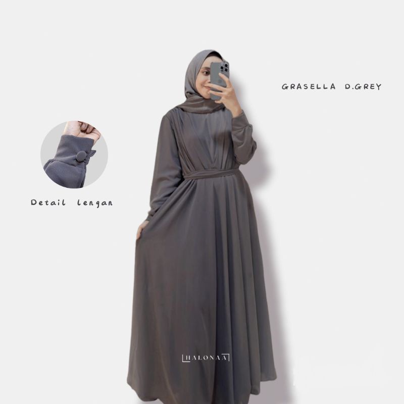 GRASELLA DRESS / DRESS CERUTY PREMIUM By Halonaahijab