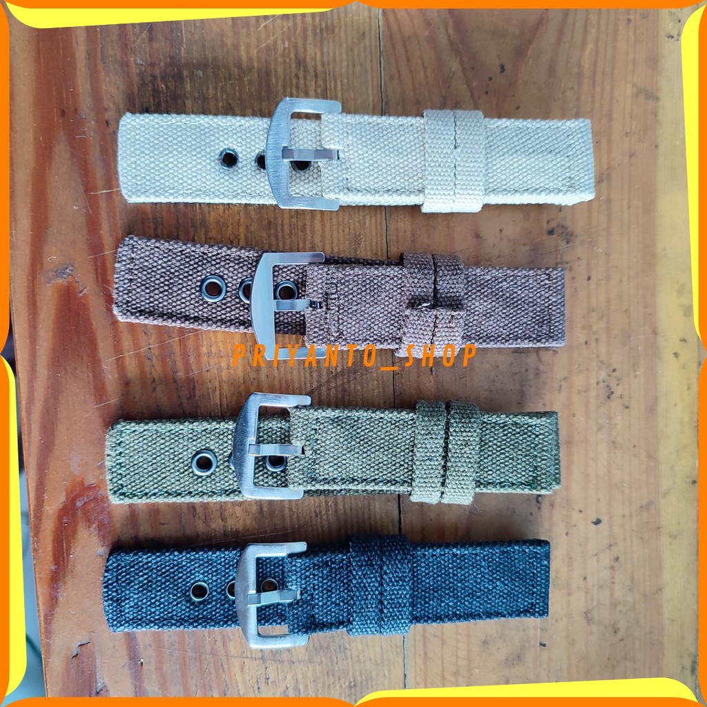 STRAP TALI JAM TANGAN NYLON KANVAS CANVAS JEANS 20MM 22MM 24MM