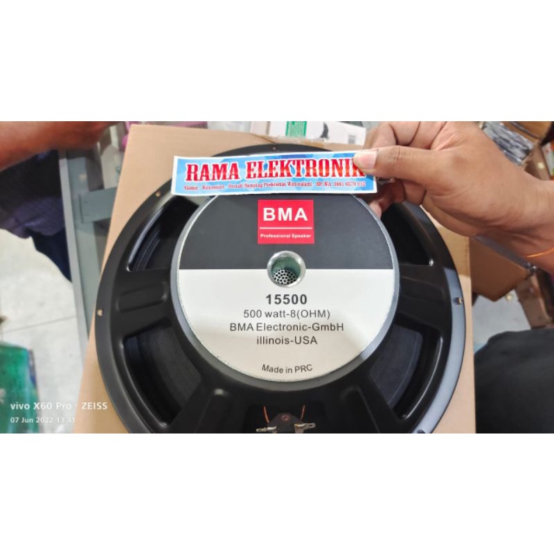 SPIKER SPEAKER BMA 15500 500 WATT 15 INCH MID LOW SPEKER SPEAKER 15500 SPIKER 15 INCH BMA spiker spe