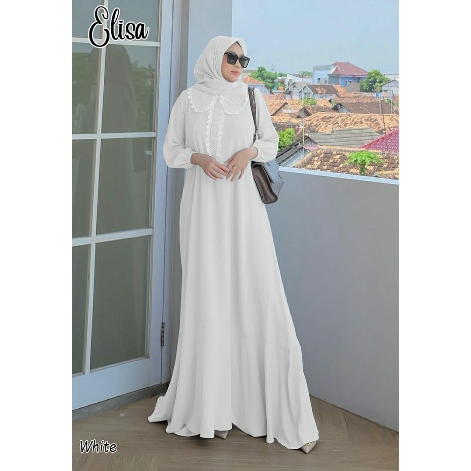 CASUAL DRESS PANJANG ELISA BAHAN ADEM