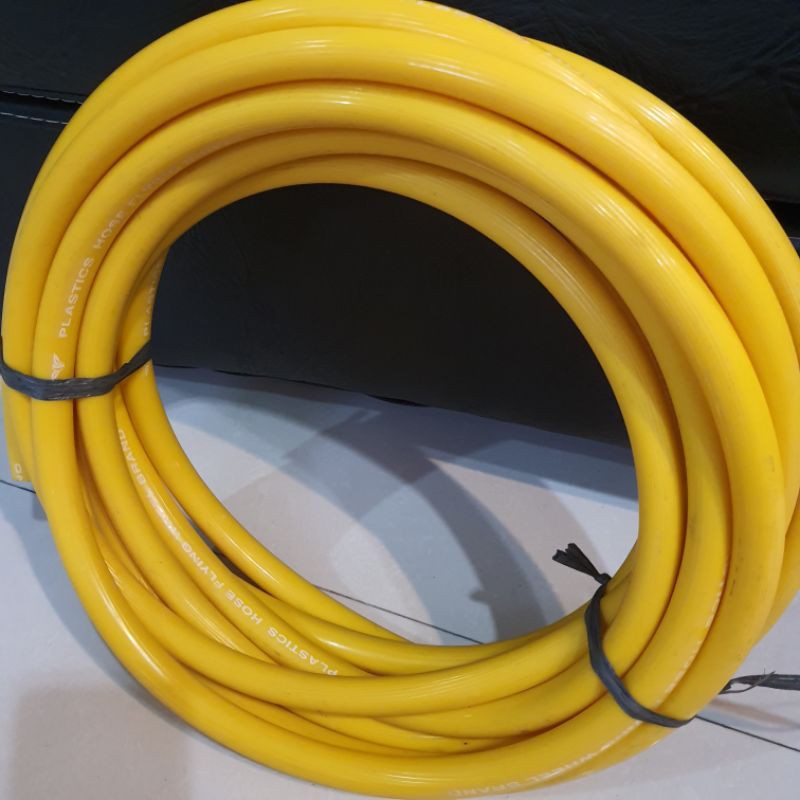 Selang air 1/2" /  5/8"  /  3/4" inch per meter nylon kuning / plastic nilon hose doorsmeer taman