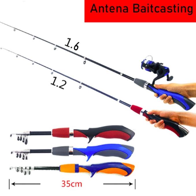 Joran Antena Bc Ruas Pendek Baitcasting Telescopic Teleskopik 4Kg