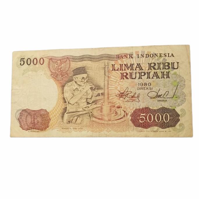 Uang Kuno 5000 Rupiah Asah Intan 1980