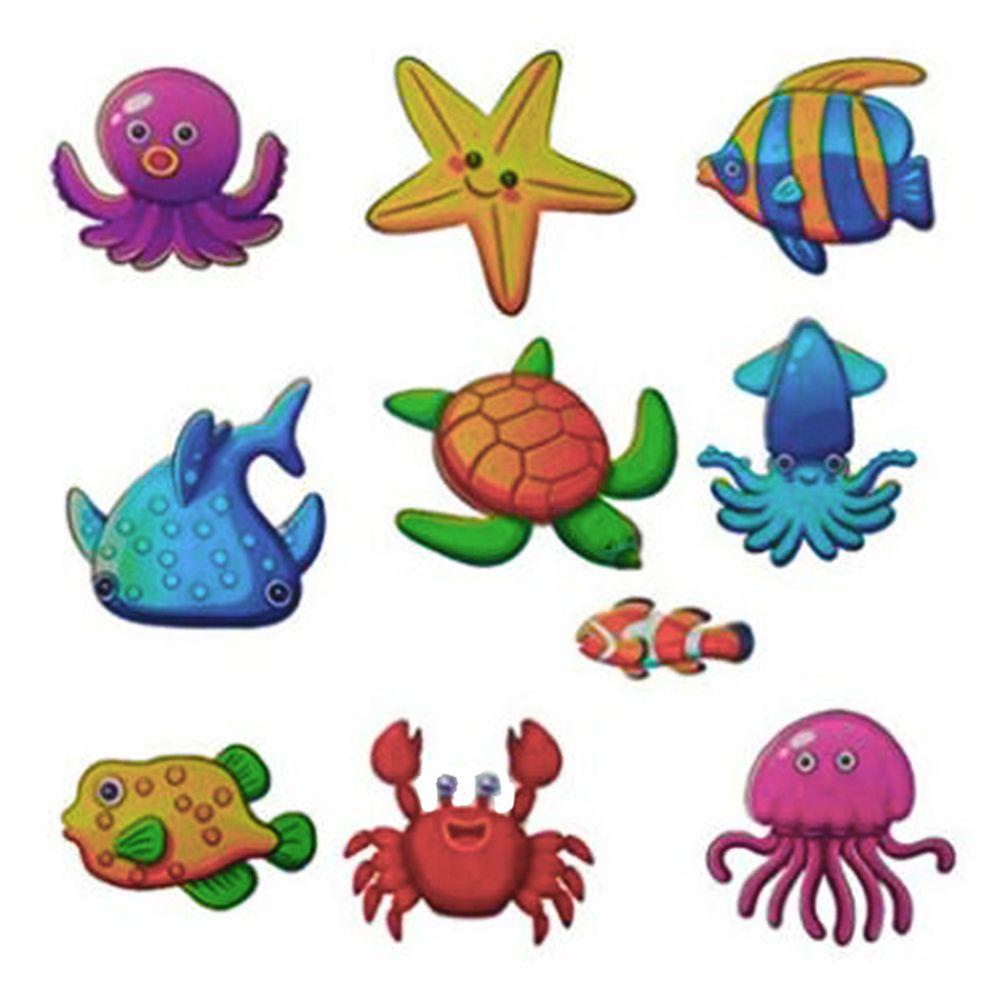 [Elegan] Stiker Mandi 3D Scrub Ocean World Tahan Air Baby On Bath Anak Kids Tile Decor