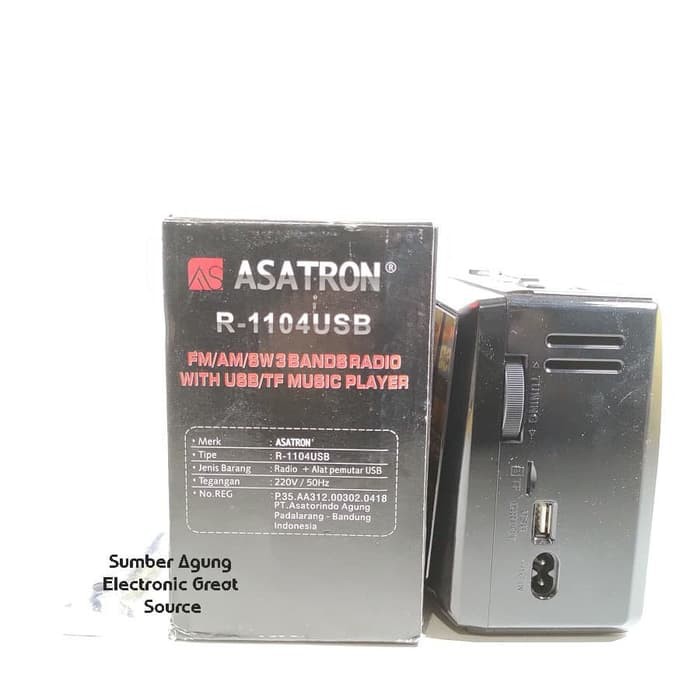 Asatron Speaker Radio R1104 R1104USB 1104 Senter FM AM SW 3Bands USB T