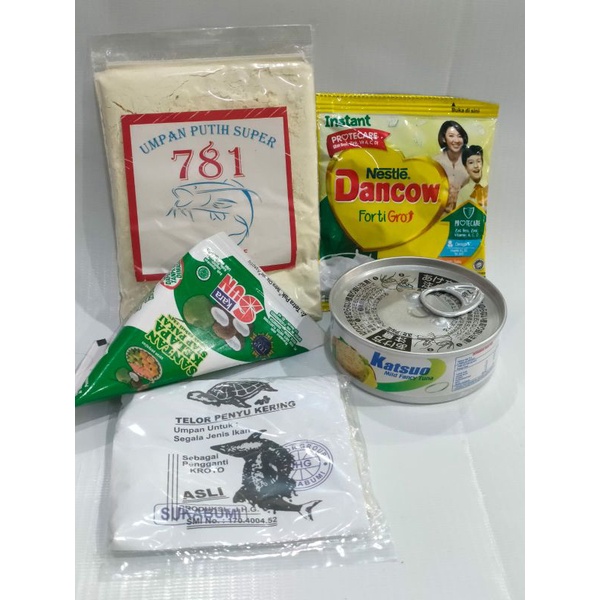 Paket Umpan Ikan Mas Pelet 781 Putih/Umpan Ikan Mas Putihan