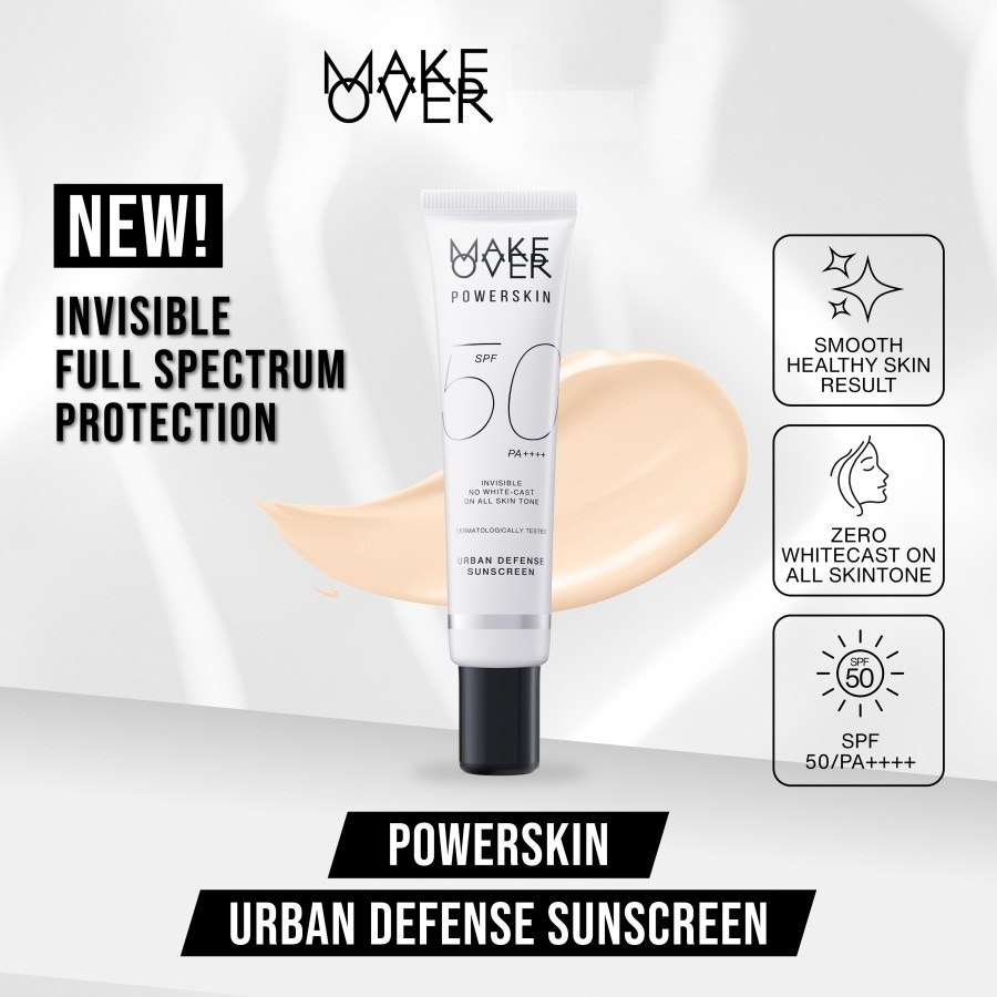 ★ BB ★ MAKE OVER Powerskin Urban Defense Sunscreen 40ml - Sunscreen Wajah