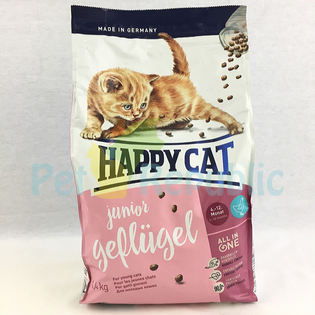 

HAPPYCAT Makanan Anakan Kucing Junior Poultry Gelflugel 1.4kg