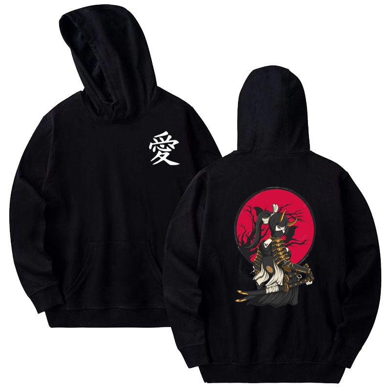 Hoodie Japan Samurai Jepang Hitam / Jaket Sweater Distro Casual / Sweater Pria Samurai / Hoodie Samu