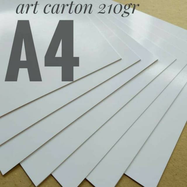 

( 50 Lembar ) Kertas Art Carton 210 Gsm / Kertas Glossy Uk A4 / 21cm X 29.7cm