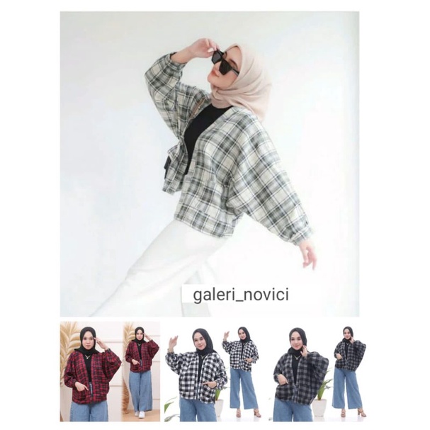 OUTER BALON GRID FLANEL // OUTER BALON WANITA PREMIUM