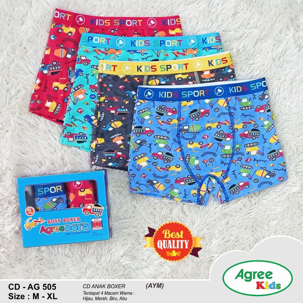 1 KOTAK CD ANAK BOXER AGREE A508 - AG505