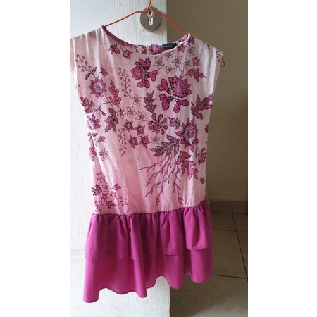 Preloved Dress Anak Batik Ungu