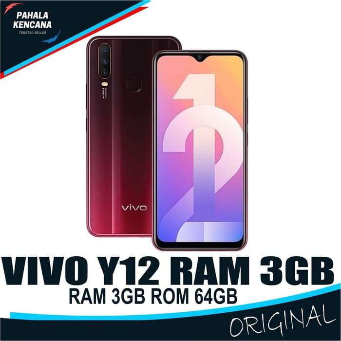 VIVO Y12 RAM 3GB ROM 64GB GARANSI RESMI VIVO