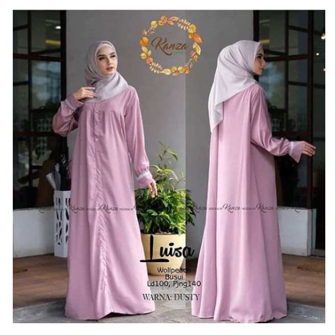 BOG - LUISA DRESS | PAKAIAN WANITA BAJU GAMIS REMPEL KANCING DEPAN - TERLARIS