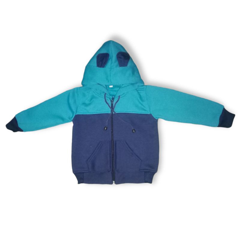 Jaket Bayi Newborn Karakter Kelinci-Biru langit Birdong