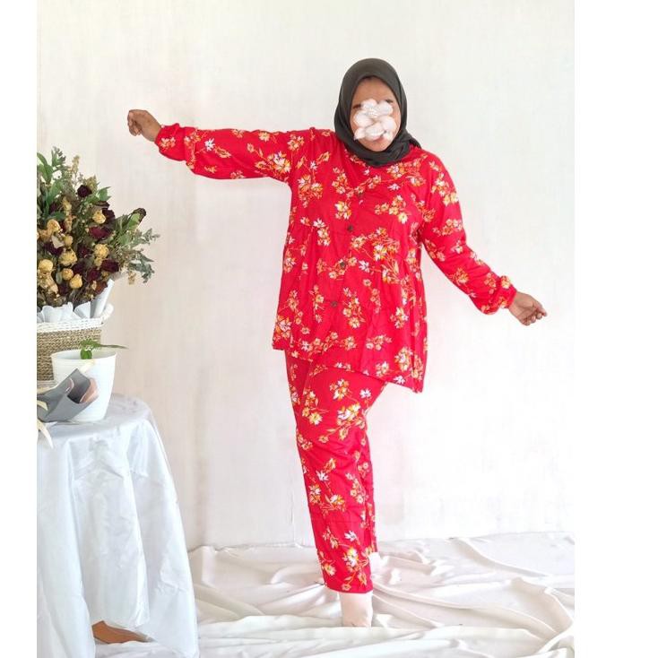 ☑☑bigseller 20.20 One set Tie dye/Piyama Tie Dye Jumbo / One set  Kemeja Jumbo LD 120cm / Setelan Ra