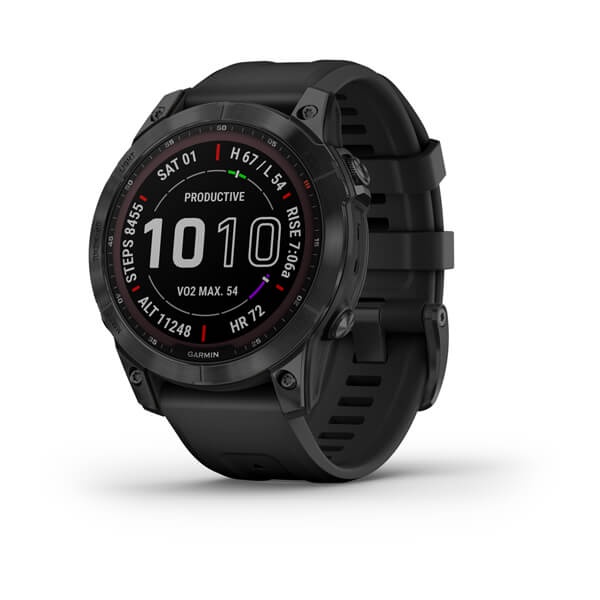 Garmin Fenix 7 Sapphire Solar - Black DLC Titanium Garansi Resmi TAM 2 Tahun