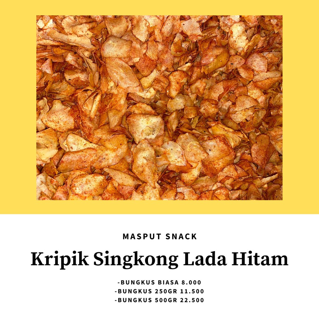 

250gr KRIPIK SINGKONG LADA HITAM