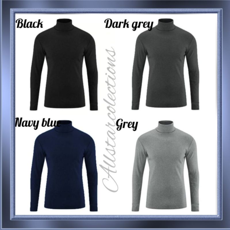 Kaos Turtleneck Kerah Tinggi Polos Korean Longsleeve Kaos Turtleneck Pria Wanita