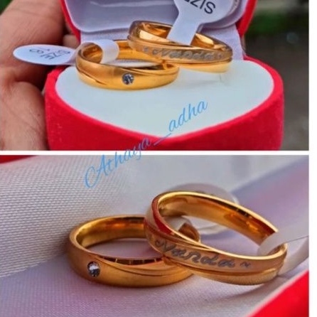cincin couple,cincin tunangan,cincin ukir nama,cincin titanium termurah