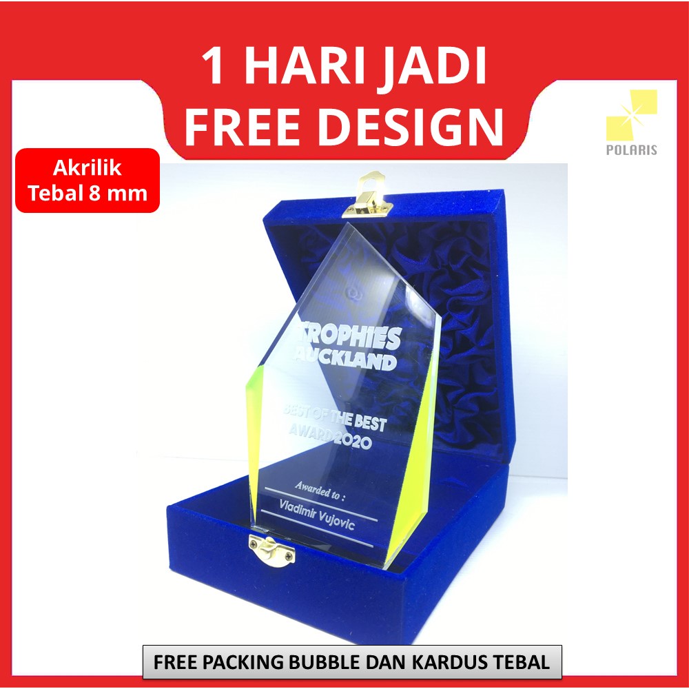 20x15 CM PLAKAT AKRILIK + BOX MURAH - CUSTOM PLAKAT PIALA AKRILIK TROPHY VANDEL ACRYLIC - PLAKAT WISUDA KADO ANNIVERSARY PIALA PENGHARGAAN