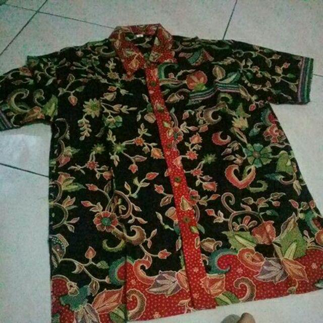 Qnunbatik Sarimbit/couple Batik Anak Terusan/dress/hem Kemeja Atasan Azizah Gentong