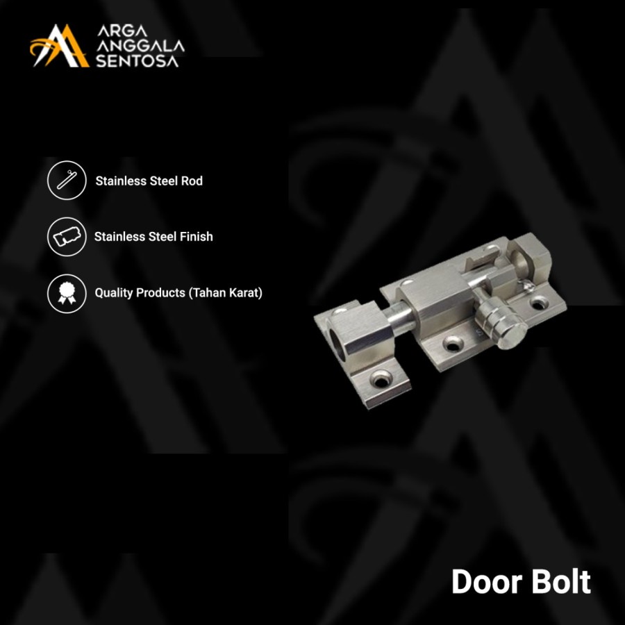 Grendel Slot Pintu Stainless Steel / Door Bolt Jumbo 2 Inch