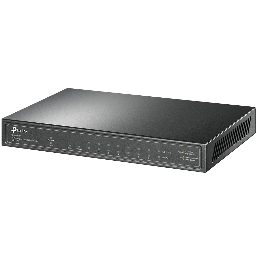 TP-Link Switch TL-SG1210P 10Port Gb Desktop Switch with 8port PoE+