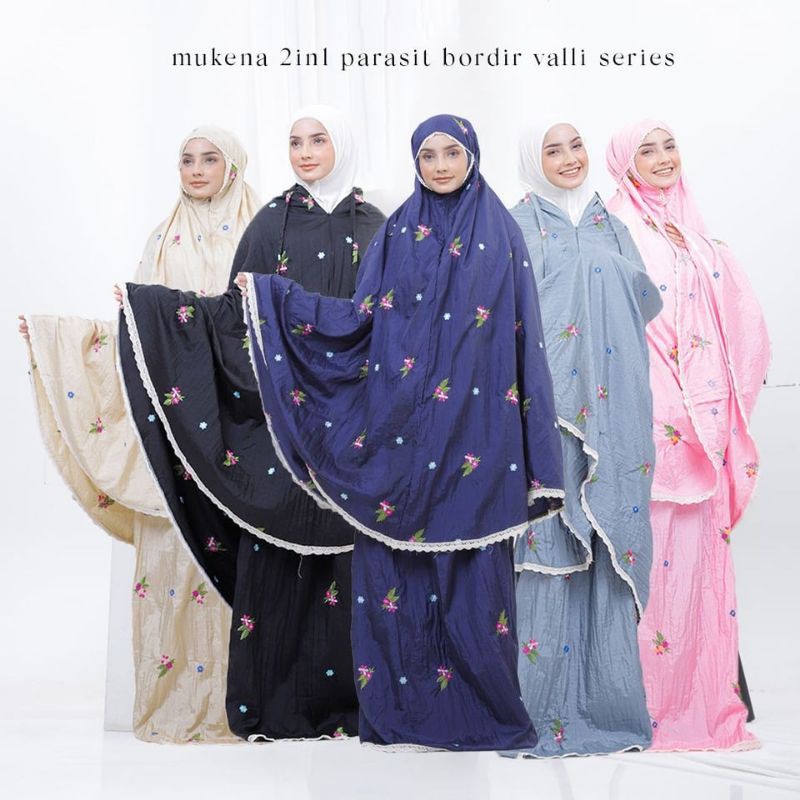 Mukena 2in1 Parasit Valli Series Bordir