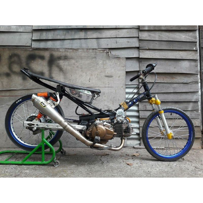Knalpot Rob1 Rcb1 Original Bebek Jupiter z Vega Drag Bike 200CC Sleep Engine DB17 Stainless Steel Or