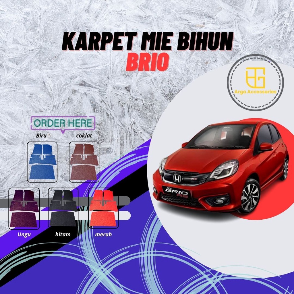 Karpet Mobil Honda Brio - Full Bagasi / Karpet Mie Brio / Karpet Coilmat Brio / DSM