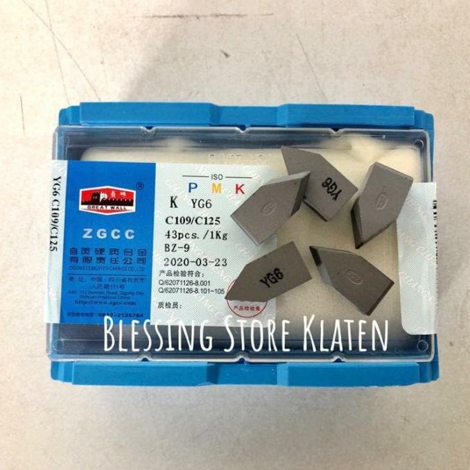 .........] PISAU BUBUT MATA WIDIA / BATU WIDIA / BATU POTONG C125 YG 6