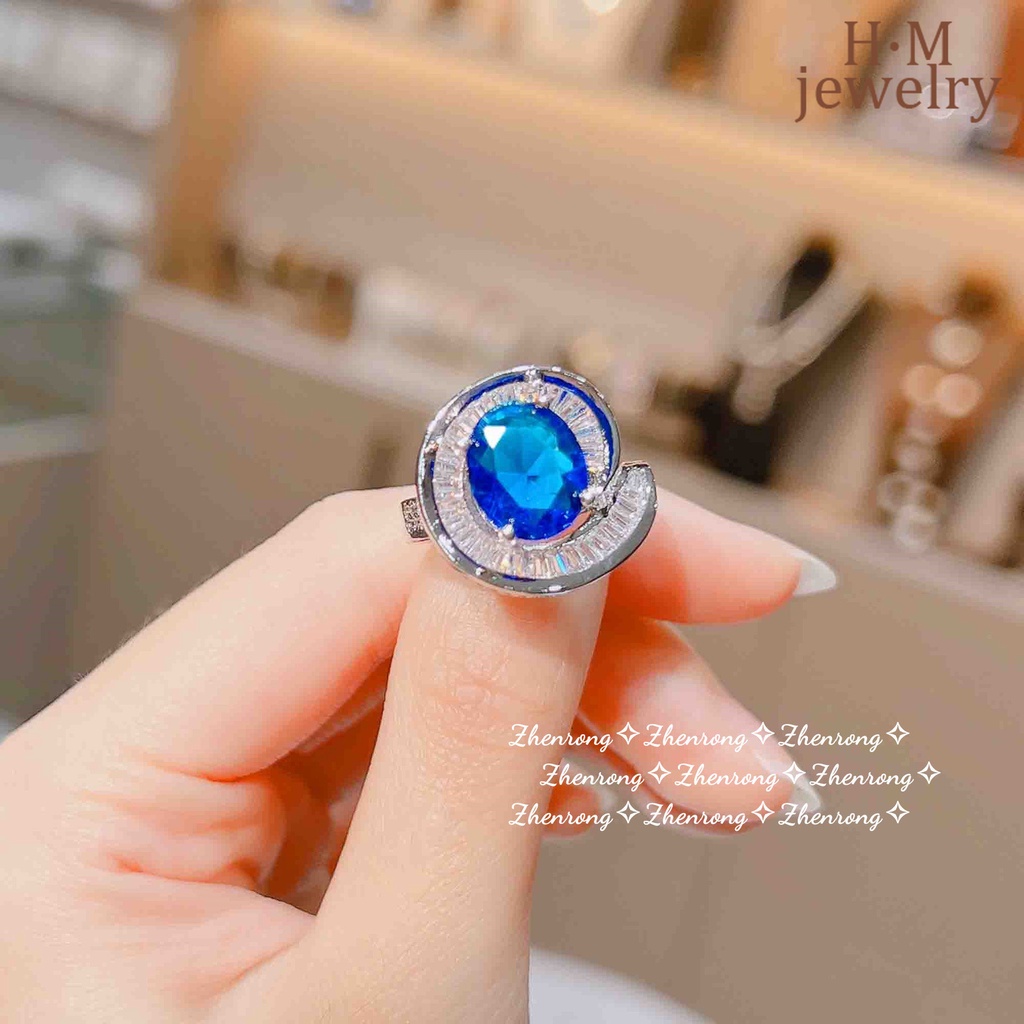 Sapphire Cincin Berlian Merah Model Twist