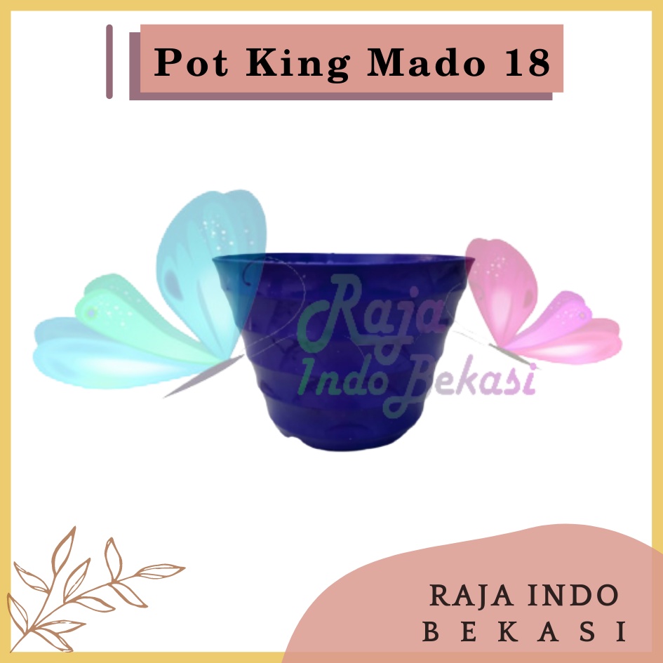 Pot King Mado 18 Putih Warna Warni Da 14,5 Cm Garden Of Love Pot Plastik Lucu Murah Bkn Pot Tawon 15 18