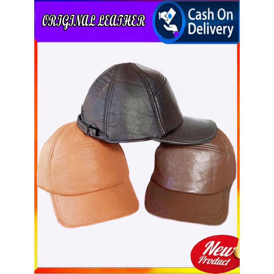 Topi Kulit Topi Pria Topi Keren Topi Kulit