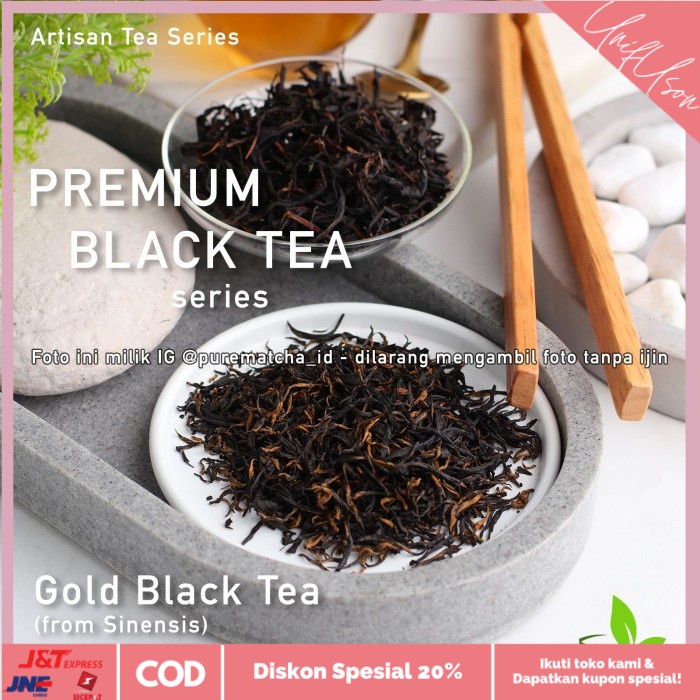 

⭐COD⭐ Artisan Tea Cafe - GOLD Black Tea TBW 100gr Teh Hitam Hotel Resto Cafe