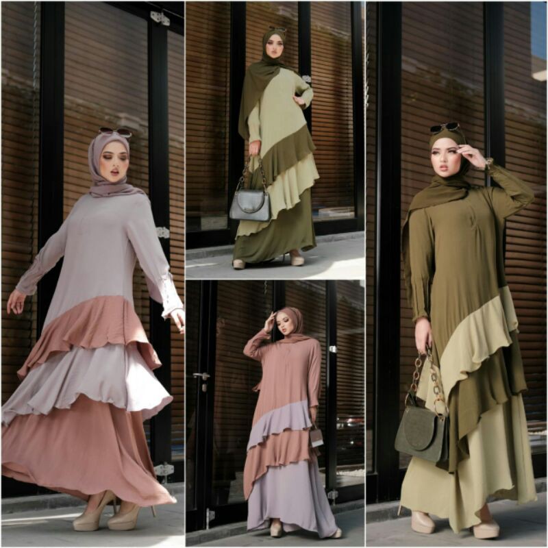 [Bisa COD] SAFIA DRESS READY STOCK ORI BY BINBUSH Baju gamis TERMURAH