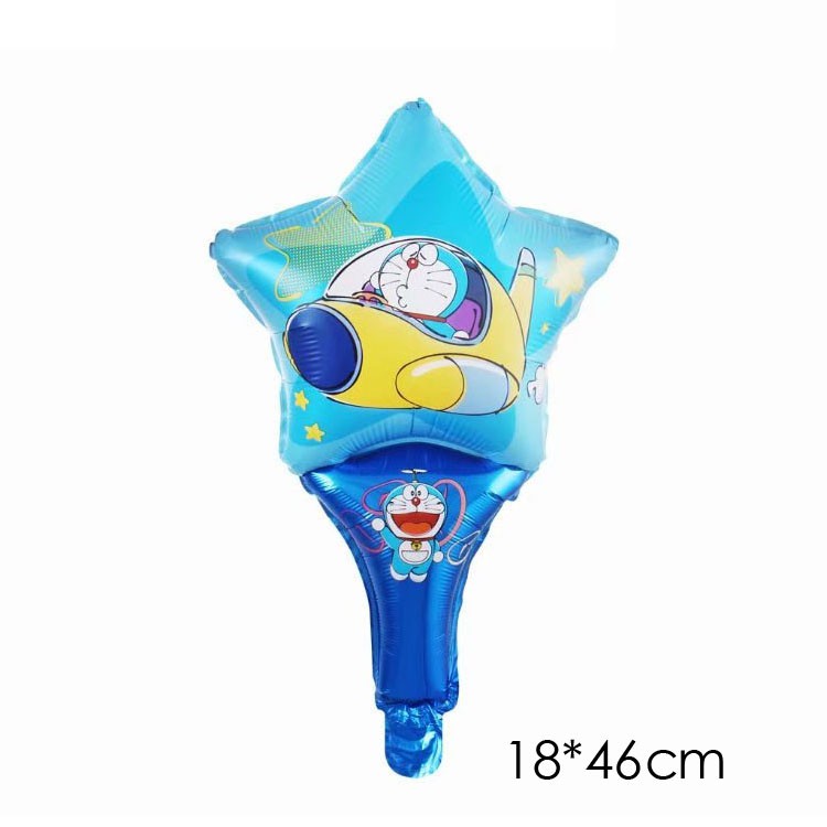 HAPPY TIME BALON FOIL TEMA DORAEMON BULAT JUMBO BESAR MINI TONGKAT BALON HAPPY BIRTHDAY HBD DEKORASI ULANG TAHUN