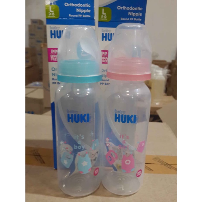 Botol Susu 120 mL 240 mL  Nipple Silicone PP Reguler Standard | BOTOL SUSU | HUKI | BOTOL SUSU