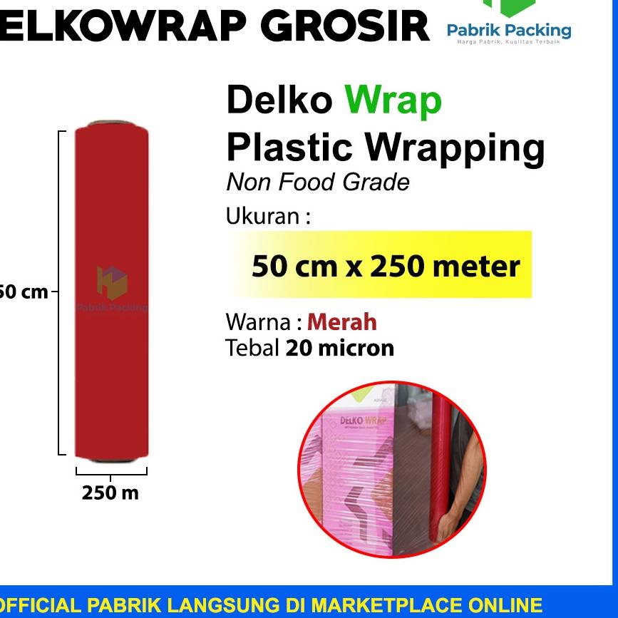

STRETCH FILM PLASTIK WRAPPING DELKOWRAP / WRAPPING BARANG ANEKA VARIASI PREMIUM MURAH SATUAN