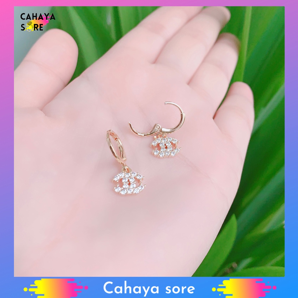 Xuping Set Gold Perhiasan Set Dewasa Model Silang Aksesoris Fashion Anti Karat XD08
