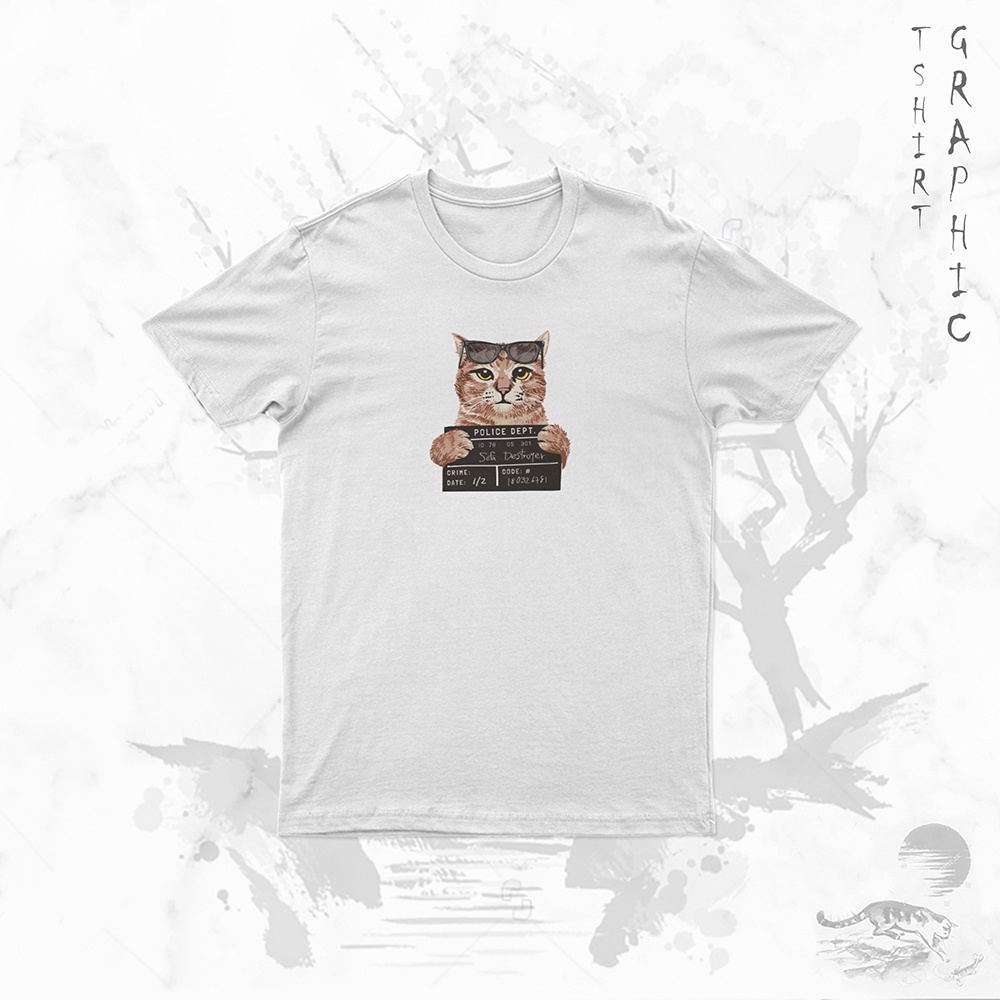 Kaos Kucing Imut Gemoy Baju Pria dan Wanita Lucu Distro | Custom Tulisan Distro Hitam Putih Terbaru 